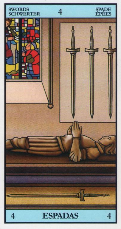 el 4 de espadas en el tarot